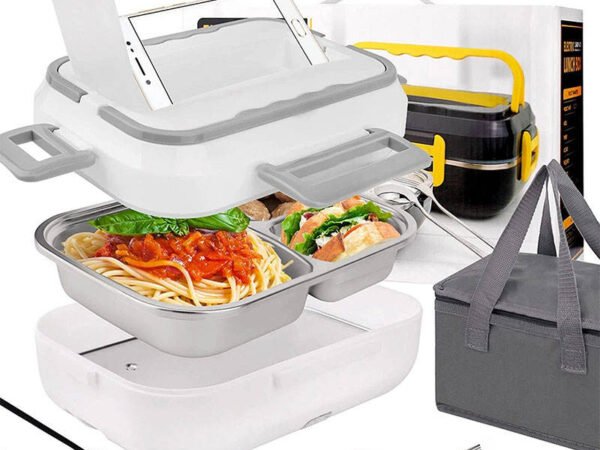 Kitchen ware 1.5L Cookware Sets Heater Portable Electric Lunch Boxes stainless steel Container with Insulation Bag for Car Truck