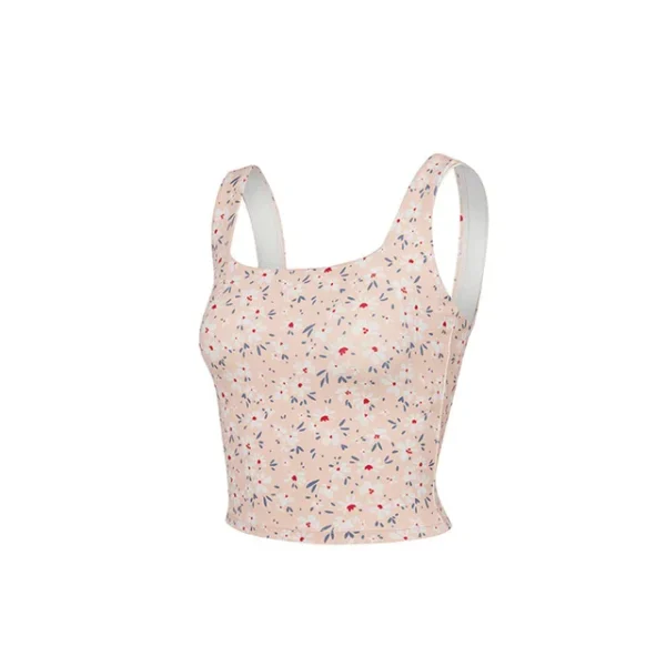 Yoga Tank Top Women's Built-in Chest Cushion Comfortable and Breathable Back Sports Bra Gym Training Running Top