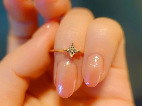 925 Sterling Silver Single Zircon Ring Simple Geometric Slim Finger Party Wedding Gold Ring Accessories Jewelry