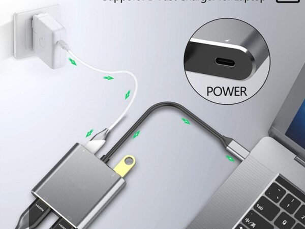 Type-C hub to dual HDMI PD USB3.0 hub for mobile phones, laptops, and multi port docking stations