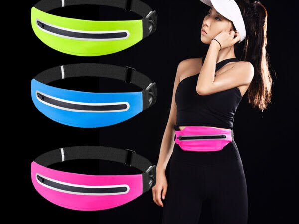 Sports waist bag, running phone bag, waterproof reflective, men's and women's outdoor close fitting storage running bag, new model