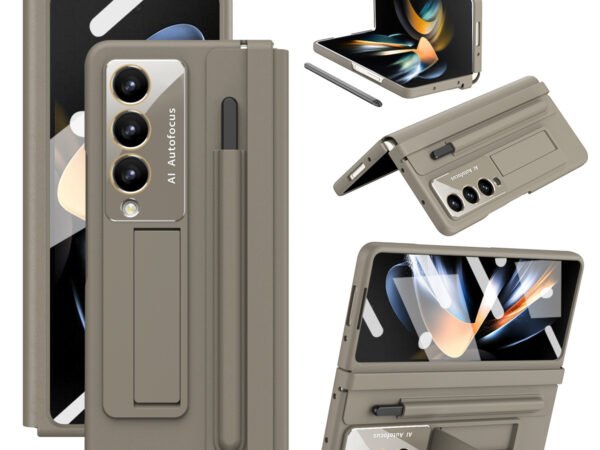 Samsung Fold5 phone case FOLD4 folding screen leather hinge pen slot all inclusive protective cover film, suitable for all in one use