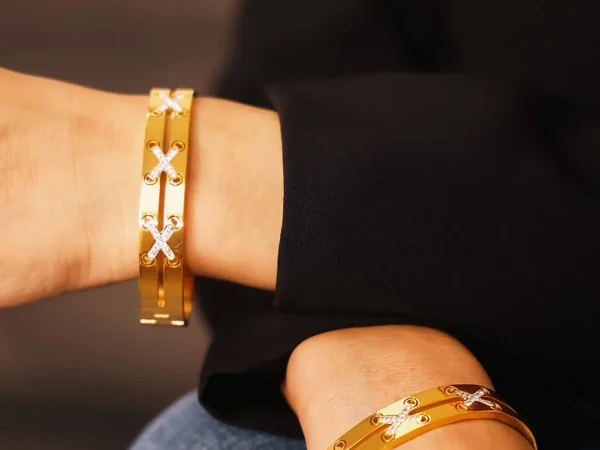 18K Gold-Plated Czech Diamond Bracelet