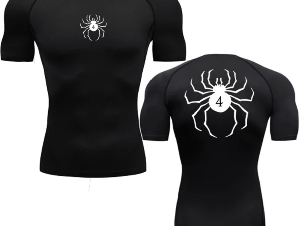 Anime Hunter X Hunter Compression Tshirt Quick Dry Running Gym Fitness Tight Sportswear Summer Breathable Spider Short Sleeve