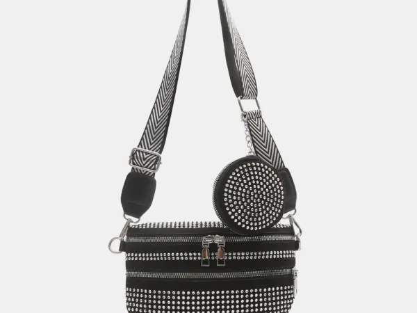 Studded Adjustable Strap Crossbody Bag