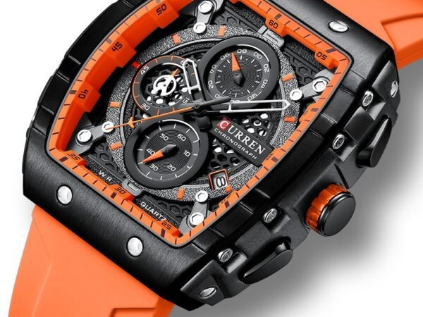 CURREN 8442 Men's Waterproof Six Needle Quartz Calendar Tape Men's Multifunctional Watch Men's Watch