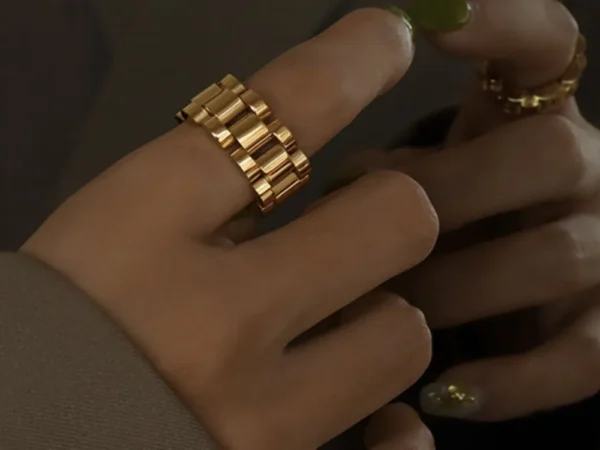 18K Gold-Plated Titanium Steel Ring