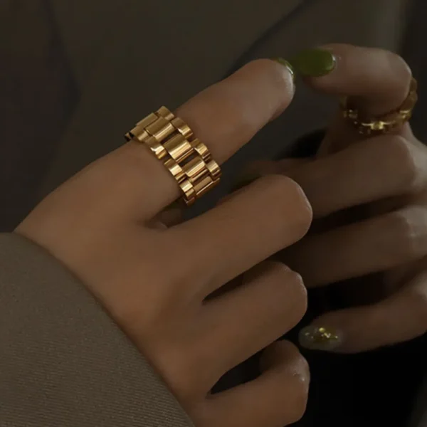 18K Gold-Plated Titanium Steel Ring