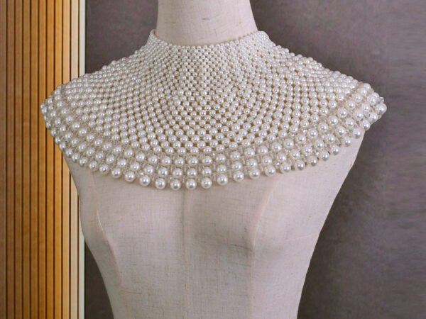 Bridal Shoulder Necklace Fashion Body Chain Pearls Beaded Women Layered Choker Wedding Accessories