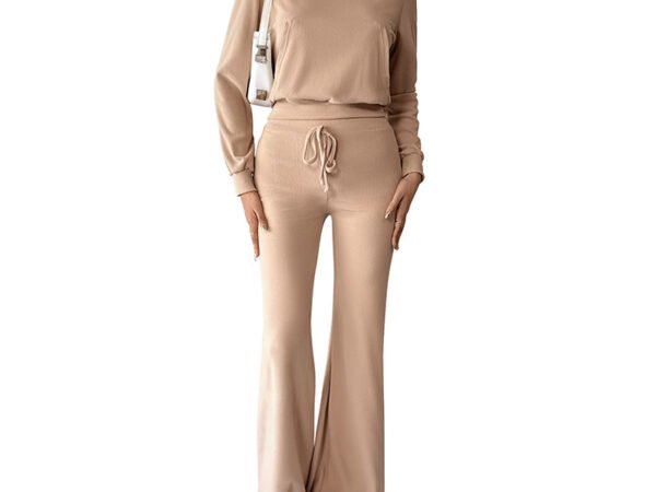 Women's Hooded Sweatshirt and Casual Pants Two-piece Suit for Autumn and Winter