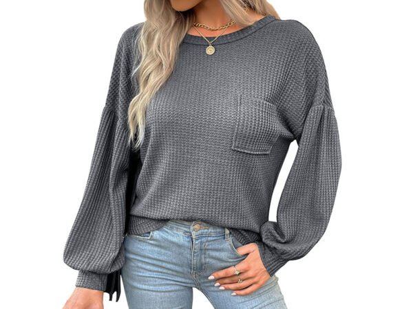 Elegant Backless Hollow-out Knitwear Long Sleeve Tops for Women