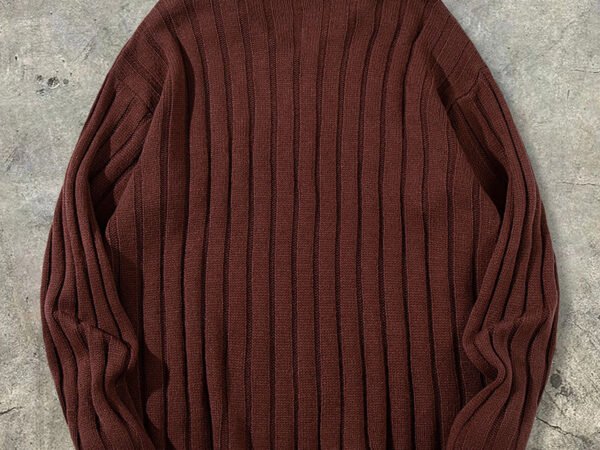 Autumn and Winter Pure Color Knitted Polo Shirt Style Casual Light Mature Simple Turn-down Collar Loose Long Sleeve Sweater Unisex