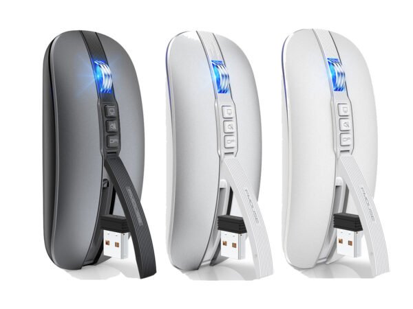 Wireless Mouse Bluetooth Dual Mode 2.4G/BT5.1 Silent Mouse 2400DPI PC Notebook Business Office