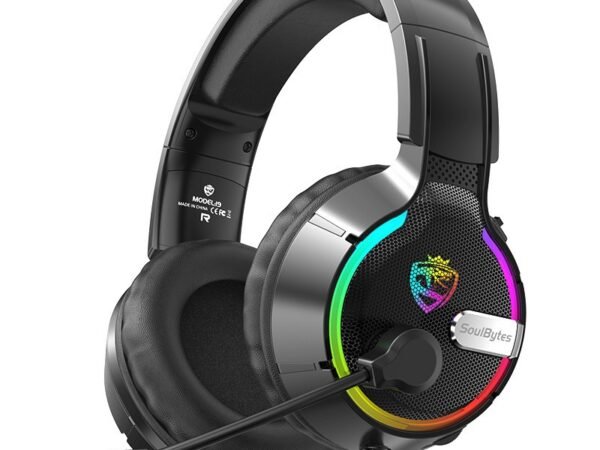 Head mounted gaming headset Soulbytes S19 wired RGB computer headset anchor gaming headset