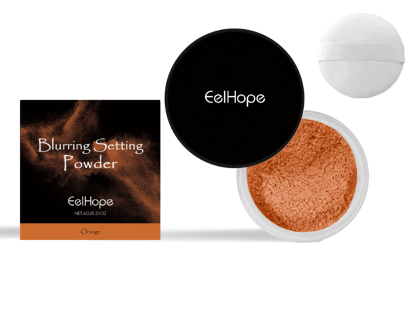 Eelhope Setting Powder (Orange) Has A Natural, Light, Fine, Breathable And Smooth Makeup Feel. It Is Suitable For Both Dry And Wet Use And Can Last For A Long Time Without Makeup Fading
