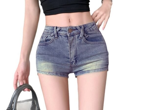 High Street Denim Shorts Women Spring Summer Sexy Spicy Style Skinny Zipper Denim Hot Pants Trendy