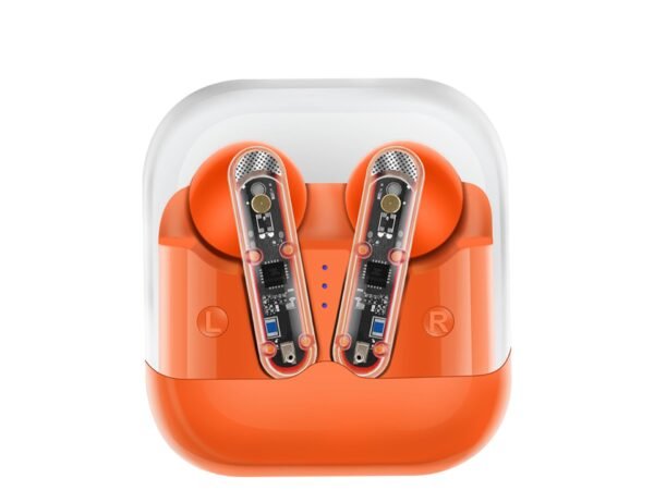 AKZ-S26 Wireless Sports Earphones Mini Transparent Shell Bluetooth Earphones TWS Lightweight Running Tpye-c Heavy Bass