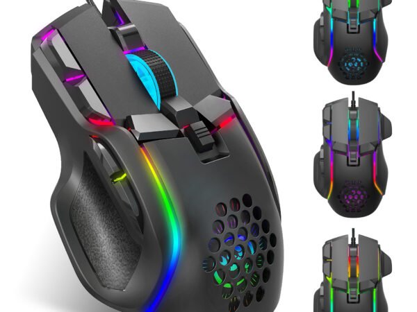 Gaming gaming mouse macro programming cool RGB lighting 12800 DPI adjustable mechanical mouse