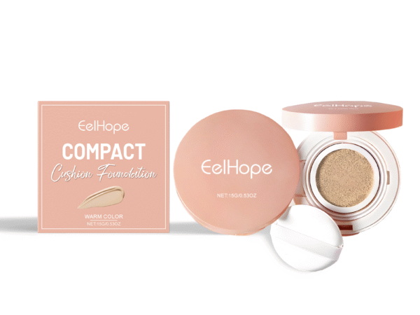 Eelhope Compact Air Cushion Foundation (Natural Color) Natural Lightweight Concealer Durable And Easy To Remove Makeup No Fake White Moisture Cushion