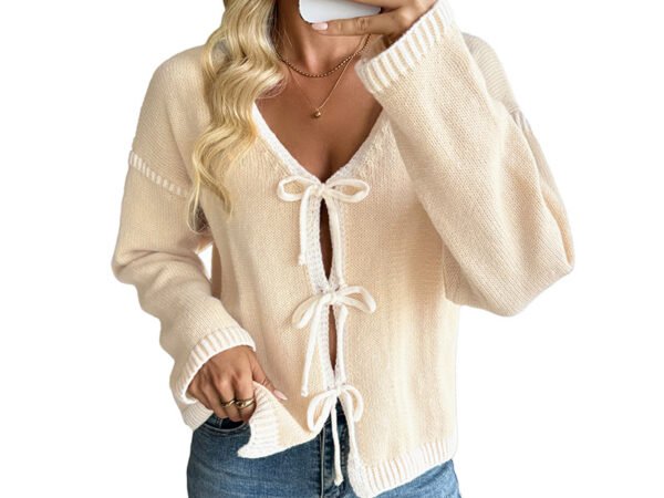 High-Grade Belted Cardigan Knit Sweater Coat for Women