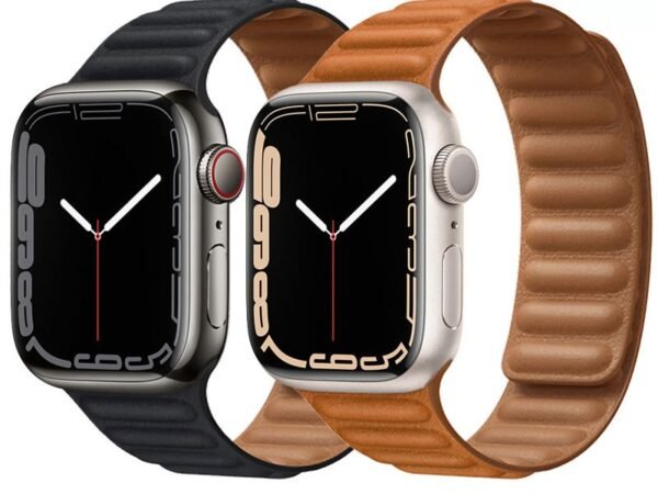 Suitable For iwatch8 Watchband S7 SE 6/5/43 Magnetic Suction New Leather Loopback Chain Apple Watch Wristband