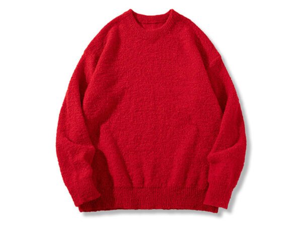 Round Neck Mink Fur Knitwear Men's Casual Sweater Jacket