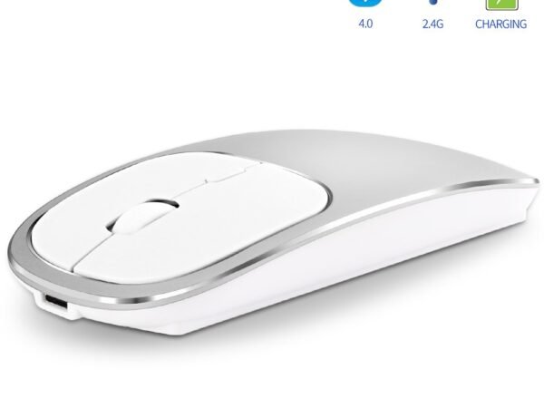 Aluminum alloy dual-mode wireless Bluetooth mouse rechargeable silent infinite computer accessories