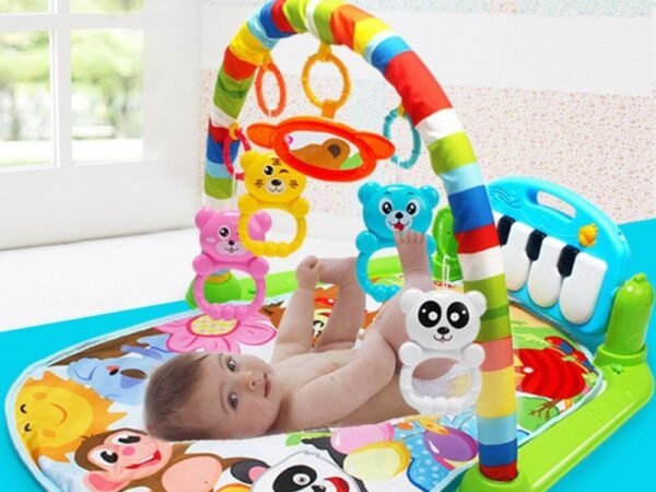 3 in 1 Baby Play Mat Rug Toys Crawling Music Play Game Developing Mat with Piano Keyboard Infant Carpet Education Rack Toy