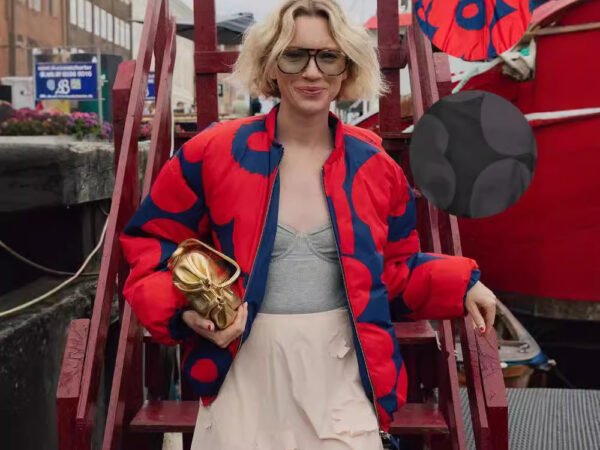 Standing collar pilot jacket printed cotton jacket