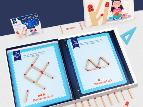 Magnetic Thinking Match Game Children's Olympiad Geometric Thinking Logic Training Parent-Child Early Education Wooden Toys