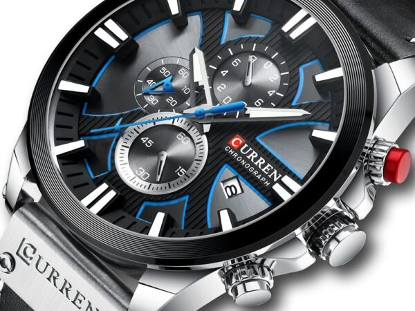 CURREN Watch Chronograph Sport Mens Watches Quartz Clock Leather Male Wristwatch Relogio Masculino Fashion Gift for Men