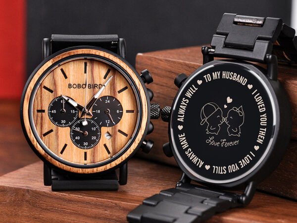 Men Watch Engrave Personal Engraving free Family Birthday Gift for Son Dad Husband Quartz Wristwatches Male Wristwatch Logo